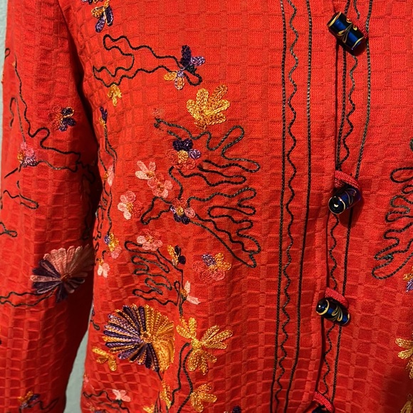 Vintage Japanese Style Embroidered Jacket Size Medium Large - Picture 9 of 12
